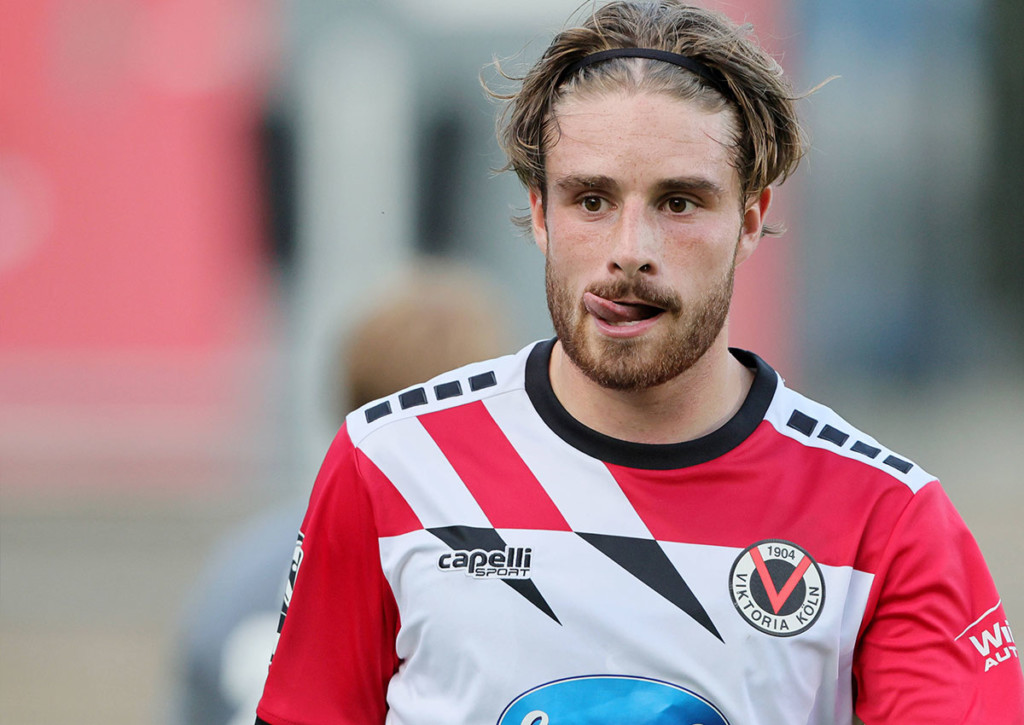 Kann sich Viktoria Köln (im Bild: David Philipp) gegen ein strauchelndes Duisburg durchsetzen? © IMAGO / Herbert Bucco, 23.8.2023 Viktoria Köln Duisburg Tipp