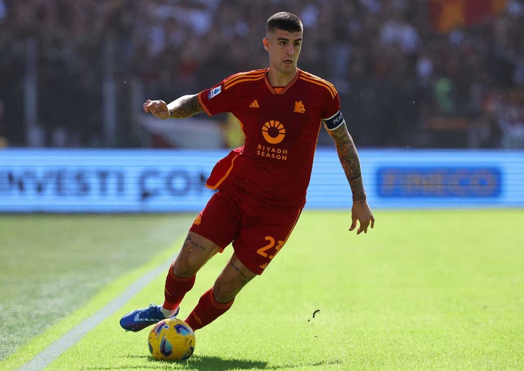 Stellt die AS Rom (im Bild: Mancini) gegen Slavia Prag erneut ihre Heimstärke unter Beweis? © IMAGO / ABACAPRESS, 22.10.2023 AS Rom Slavia Prag Tipp