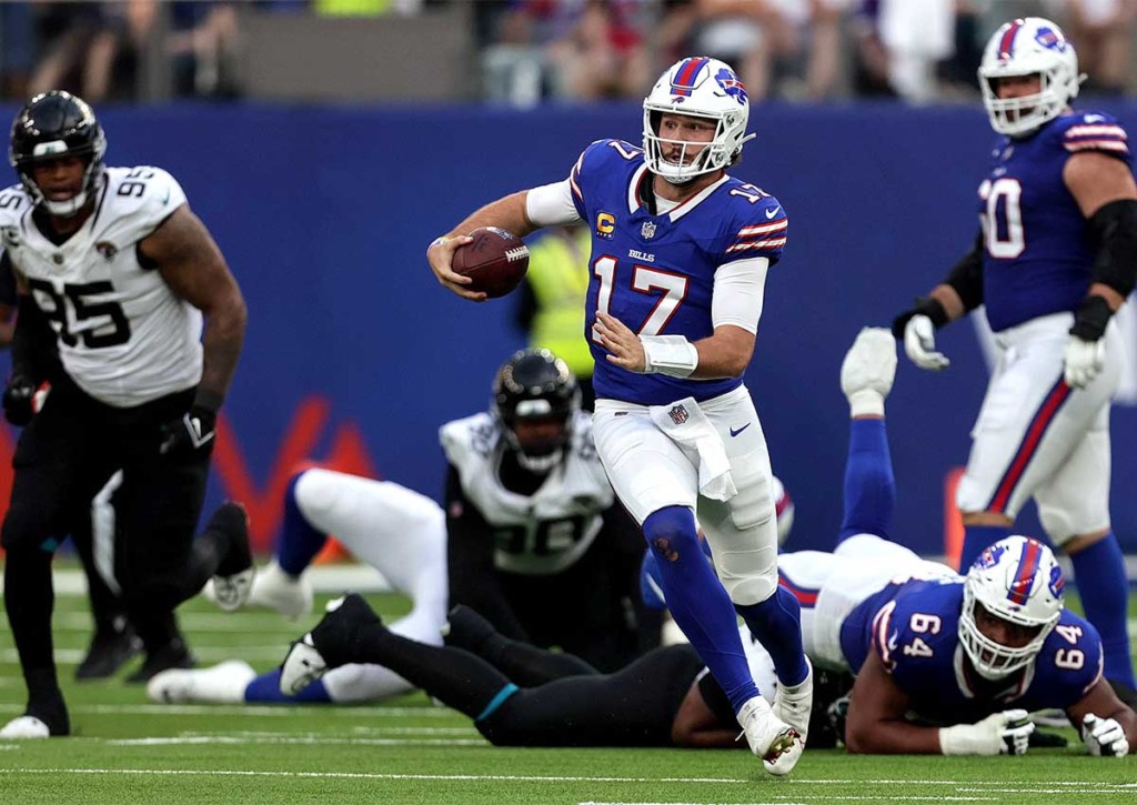 Hat Josh Allen einen entspannteren Abend als letzte Woche? © IMAGO / Inpho Photgraphy, 08.10.2023 Bills Giants Tipp
