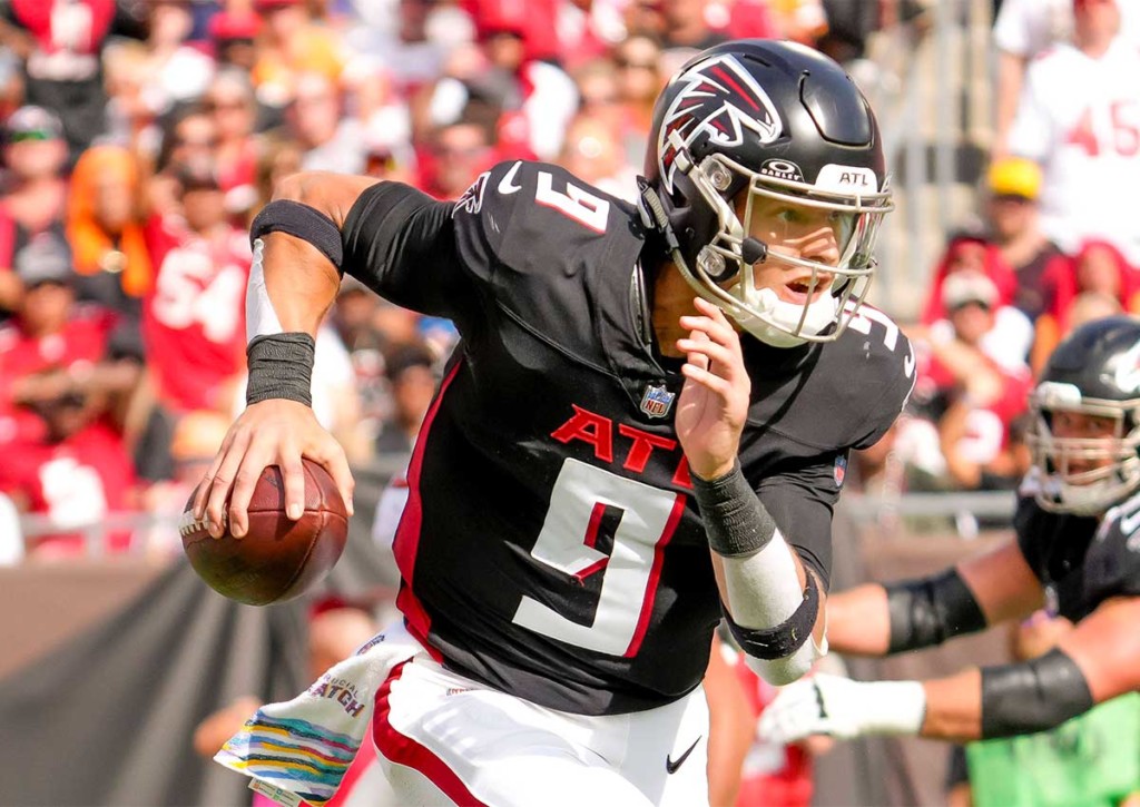 Macht Desmond Ridder für den Falcons den Unterschied bei den Titans? © IMAGO / Icon Sportswire, 22.10.2023 Titans Falcons Tipp