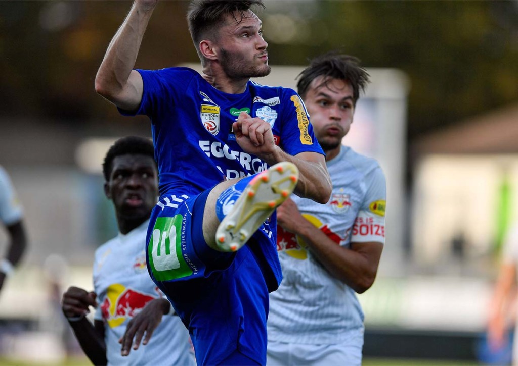 Rennt Entrup selbst dem Tabellenführer davon? © IMAGO / Gepa Pictures, 20.08.2023 Sturm Graz Hartberg Tipp