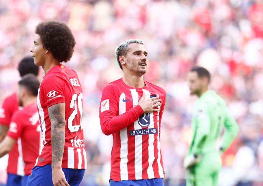 Wird Atletico Madrid (im Bild: Antoine Griezmann) gegen Celta Vigo seiner Favoritenrolle gerecht? © IMAGO / ZUMA Wire, 08.10.2023 Celta Vigo Atletico Madrid Tipp
