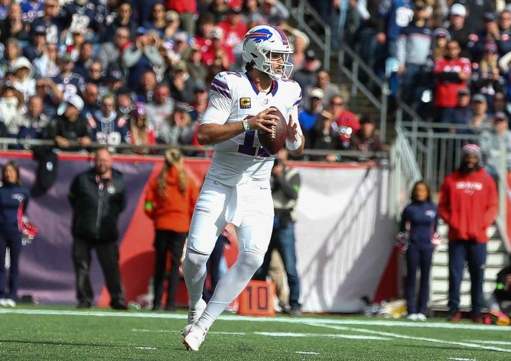 Geben sich die Bills (im Bild: Allen) gegen die Buccaneers keine Blöße? © IMAGO / Icon Sportswire, 22.10.2023 Buffalo Bills vs. Tampa Bay Buccaneers Tipp