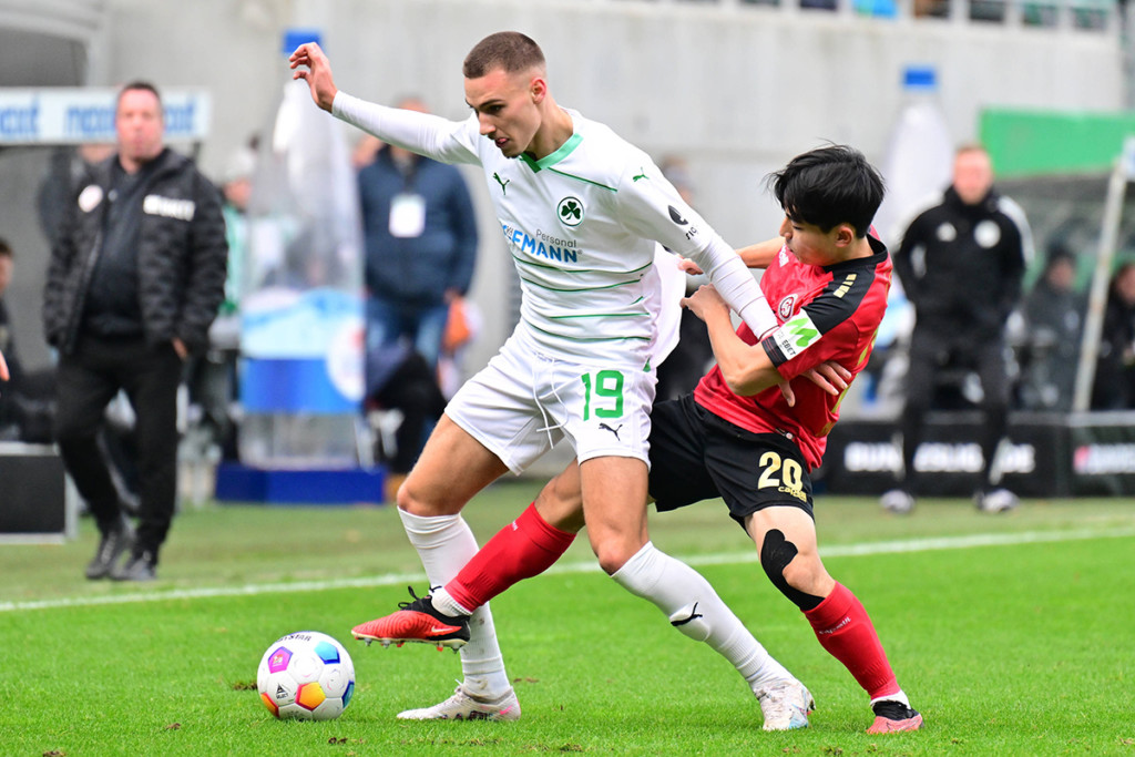 Wird Köln-Leihgabe Tim Lemperle (Bild) und seine Fürther Kollegen Braunschweigs Schwächen ausnutzen können? © IMAGO / Zink, 26.11.2023 Braunschweig Fürth Tipp