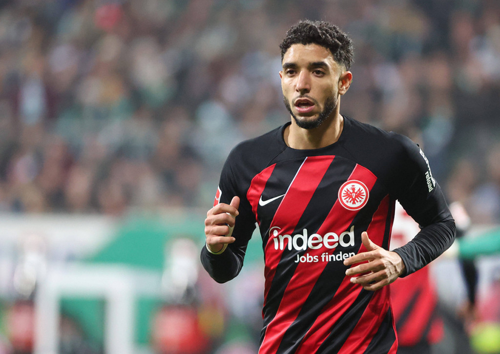 Verliert die Eintracht (im Bild: Omar Marmoush) auch das 10. Duell gegen Stuttgart nicht? © IMAGO / osnapix, 12.11.2023 Frankfurt VfB Stuttgart Tipp