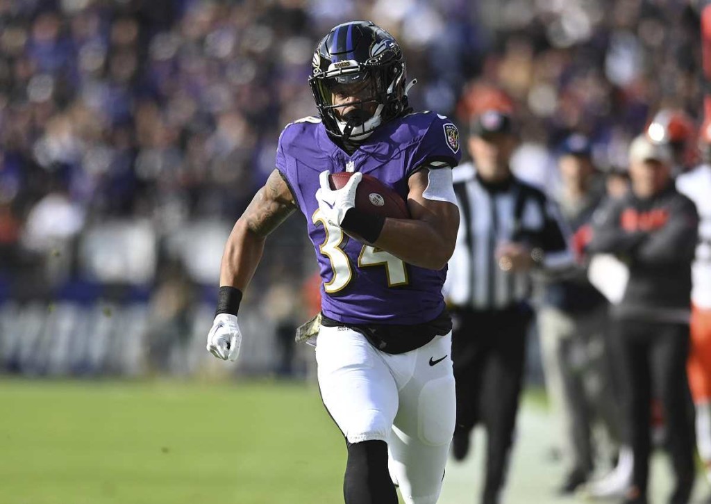 Glänzt Mitchell (Ravens) mit einem Touchdown gegen die Bengals? © IMAGO / USA TODAY Network, 12.11.2023 Baltimore Ravens Cincinnati Bengals Tipp