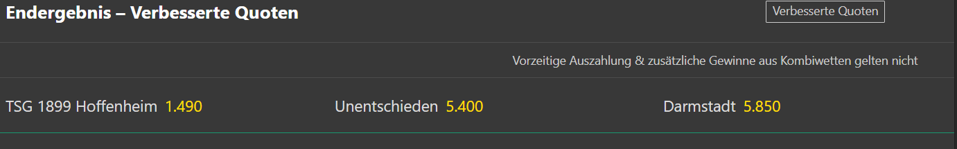 Bet365 Verbesserte Quoten