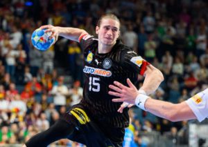 Schließt Deutschland (im Bild: Knorr) gegen Schweden die Handball EM 2024 mit einem weiteren guten Match ab? © IMAGO / wolf-sportfoto, 26.01.2024 Schweden Deutschland Tipp