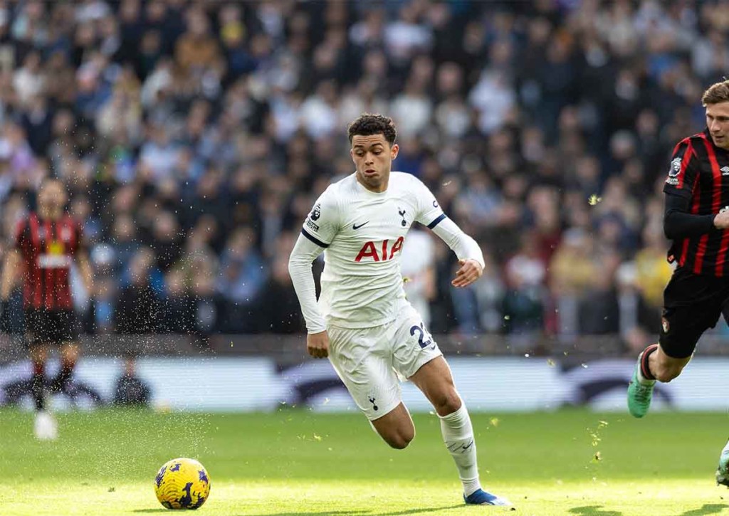 Zieht Tottenham (im Bild: Brennan Johnson) ohne große Probleme gegen Burnley in die nächste Runde des FA Cups ein? © IMAGO / Pro Sports Images, 31.12.2023 Tottenham Burnley Tipp