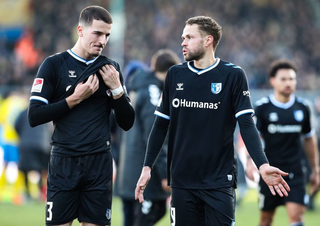 Steht Magdeburg (im Bild: Hoti und Castaignos) gegen Kiel ein kompliziertes Heimspiel bevor? © IMAGO / Christian Schroedter, 28.01.2024 Magdeburg Kiel Tipp