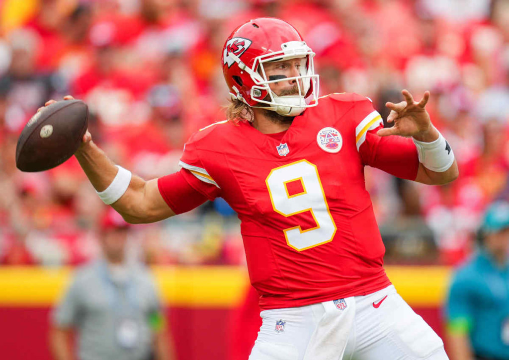Blaine Gabbert wird Patrick Mahomes bei den Chiefs gegen die Chargers ersetzen.