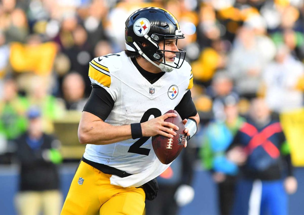 Bewirkt Mason Rudolph die Wende für seine Steelers? © IMAGO / Newscom World, 31.12.2023 Ravens Steelers Tipp