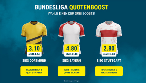 Sportwetten.de mit Bundesliga Quoten Triple Boost