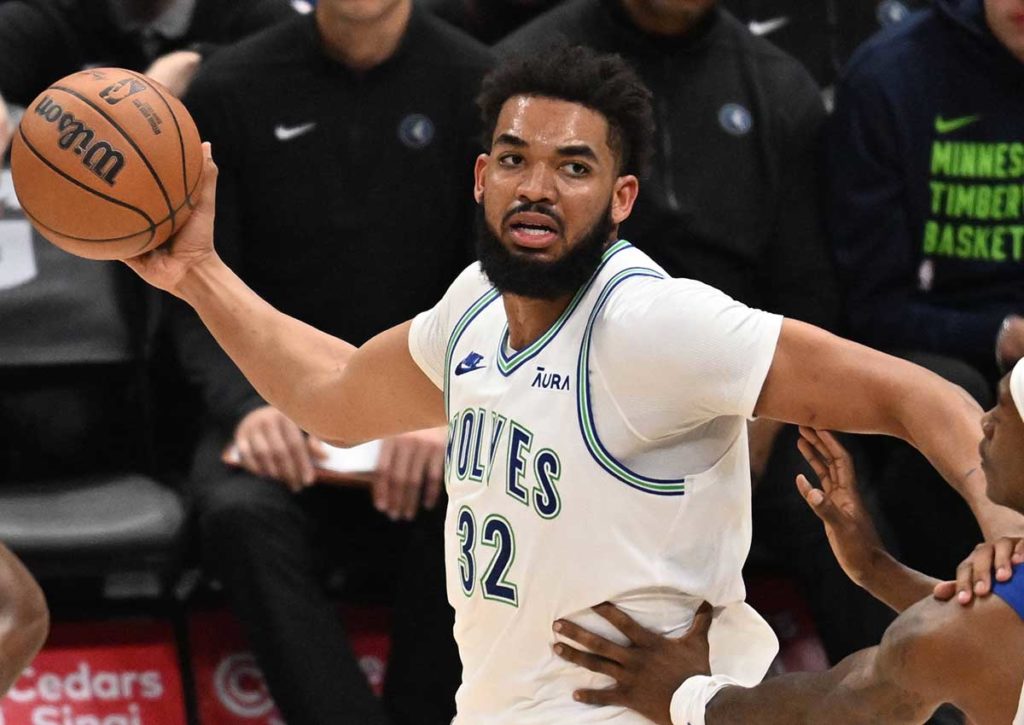 Servieren die Timberwolves (im Bild: Karl-Anthony Towns) den Kontrahenten aus Milwaukee ab? © IMAGO / Icon Sportswire, 12.02.2024 Timberwolves Bucks Tipp