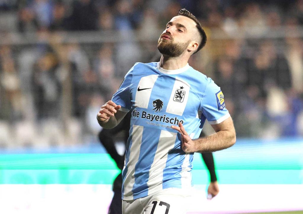 Bleiben Morris Schröter und 1860 München im Jahr 2024 auch gegen Verl ungeschlagen? © IMAGO / Lackovic, 18.02.2024 Verl 1860 München Tipp