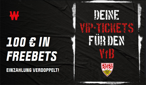 Bis zu 100 € + VfB VIP Tickets bei Winamax