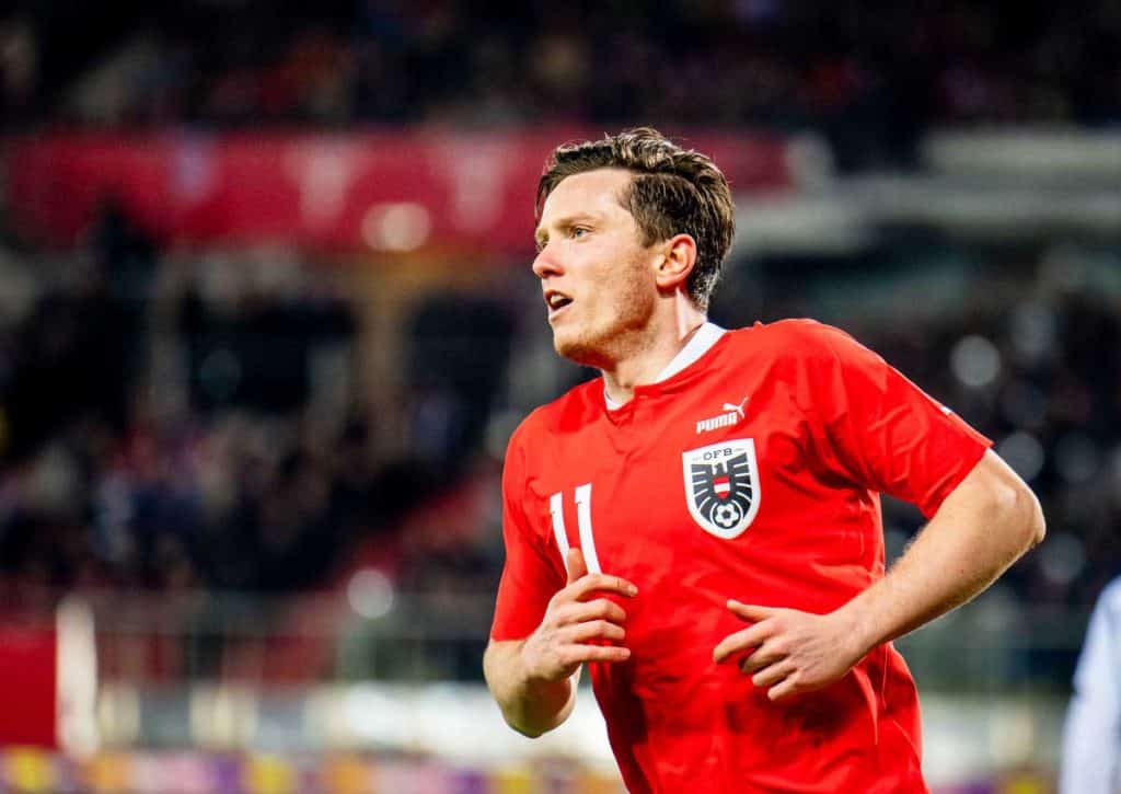 Wie präsentiert sich Österreich (im Bild: Michael Gregoritsch) in der Slowakei drei Monate vor EM-Start? © GEPA pictures / Edgar Eisner, 21.11.2023 Slowakei Österreich Tipp