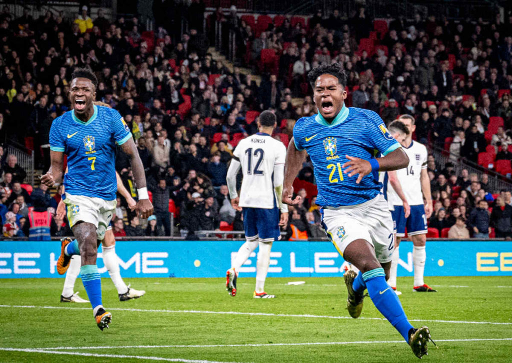 Bejubelt das brasiliansiche Top-Talent Endrick auch gegen Spanien wieder einen Treffer?