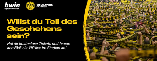 VIP Dortmund Ticket Verlosung bei Bwin