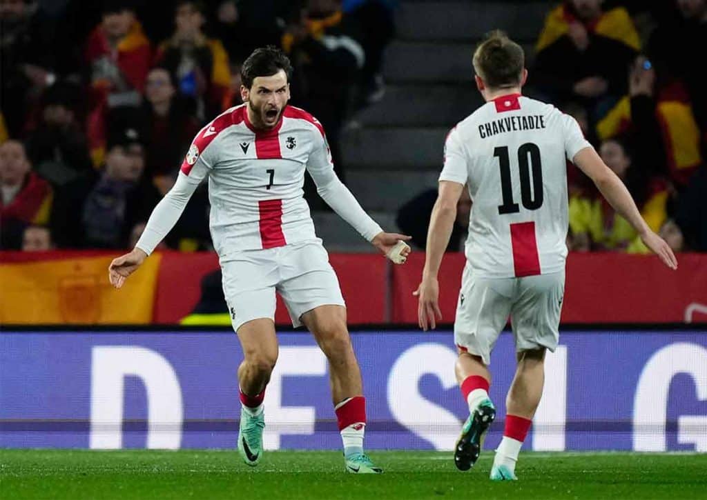 Betstätigt Georgien (im Bild: Khvicha Kvaratskhelia) gegen Luxemburg seine Favoritenstellung? © IMAGO / NurPhoto, 19.11.2023 Georgien Luxemburg Tipp