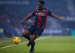 Fährt Elche abermals sieglos bei Levante (im Bild: Mohamed Bouldini) nach Hause? © IMAGO / NurPhoto, 28.01.2024 Levante Elche Tipp