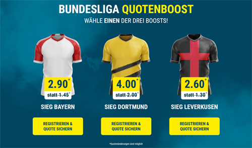 Bundesliga Quotenboosts bei Sportwetten.de