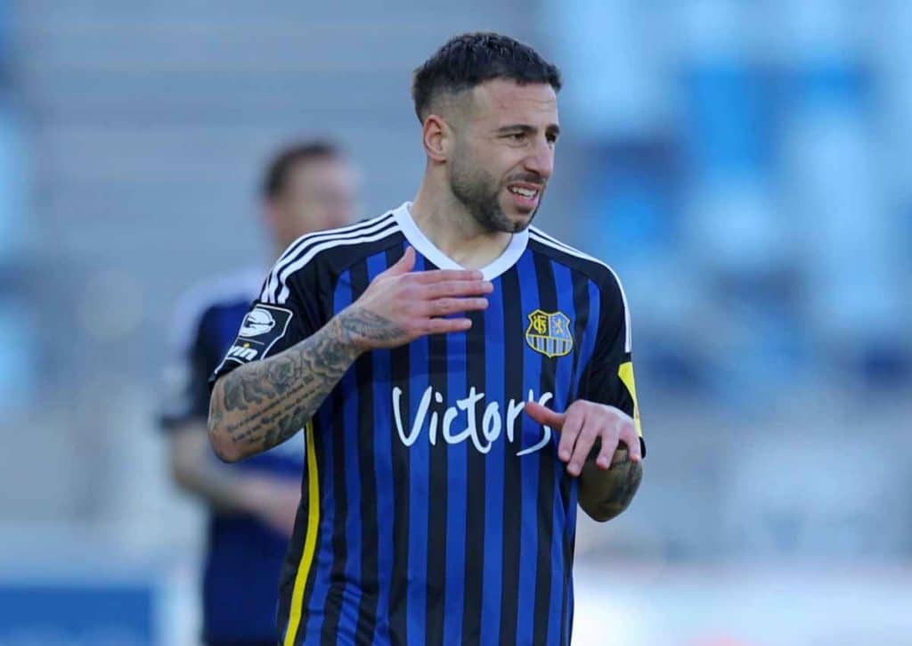 Fährt Saarbrücken (im Bild: Rizzuto) gegen RW Essen einen torarmen Triumph ein? (© dpa picture alliance / Alamy Stock Photo) Saarbrücken RW Essen Tipp