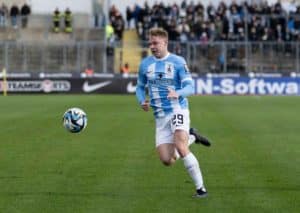 Bestätigt 1860 München (im Bild: Ludewig) die Favoritenrolle gegen Viktoria Köln? (© dpa picture alliance / Alamy Stock Photo) 1860 München Viktoria Köln Tipp