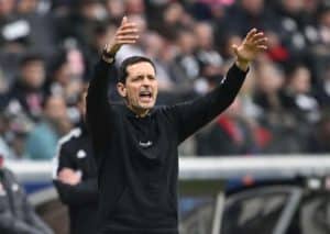 Bleibt Frankfurt (im Bild: Dino Toppmöller) auch gegen Werder Bremen zu Hause ohne Niederlage? (© Associated Press / Alamy Stock Photo) Frankfurt Werder Bremen Tipp