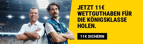 11 € Gratiswette bei Interwetten für die Champions League