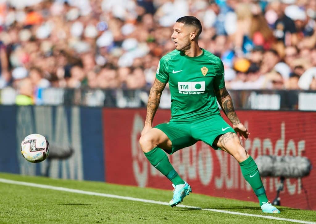 Rutscht Elche (im Bild: Tete Morente) mit einem Sieg gegen Mirandes nochmal in die Play-off-Plätze? (© saolab / Alamy Stock Photo) Mirandes Elche Tipp