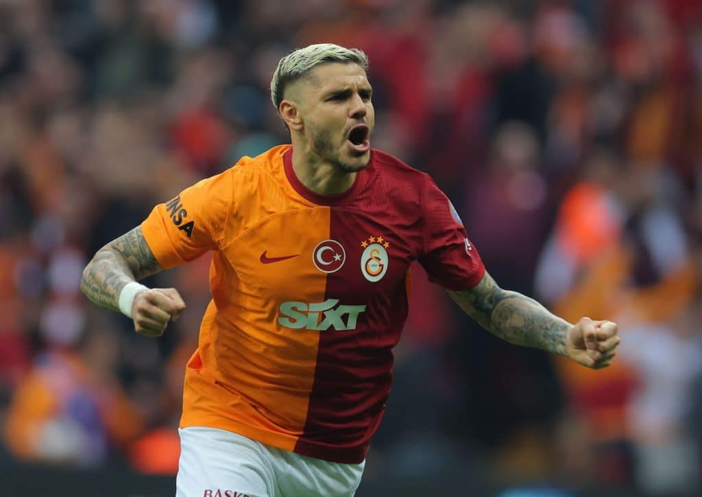 Krönt Gala (im Bild: Mauro Icardi) ihre furiose Saisonleistung ausgerechnet im Derby mit dem Meistertitel? (© Eo/Sport Press Photo via Credit: Zuma Press/Alamy Live News) Galatasaray Fenerbahce Tipp
