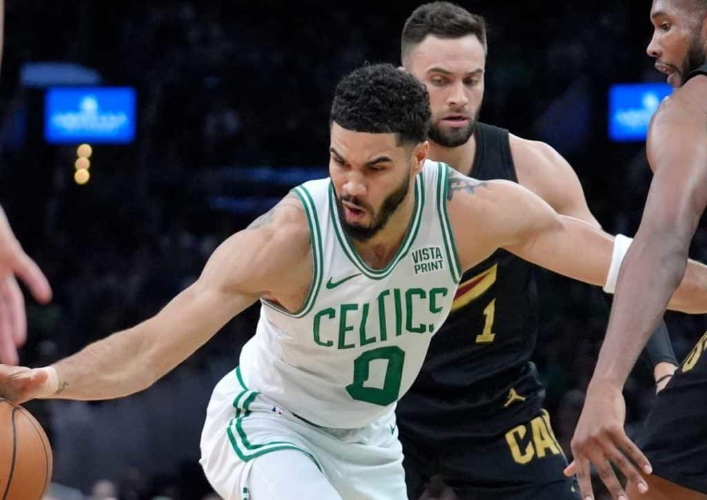 Schwächelt Tatum (Celtics) gegen die Cavaliers? (© Associated Press / Alamy Stock Photo) Cleveland Cavaliers Boston Celtics Tipp