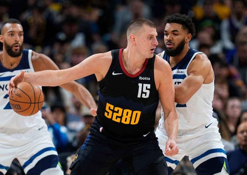 Dreht Jokic (Denver Nuggets) gegen die Minnesota Timberwolves erneut auf? (© Associated Press / Alamy Stock Photo) Minnesota Timberwolves Denver Nuggets Game 6 Tipp