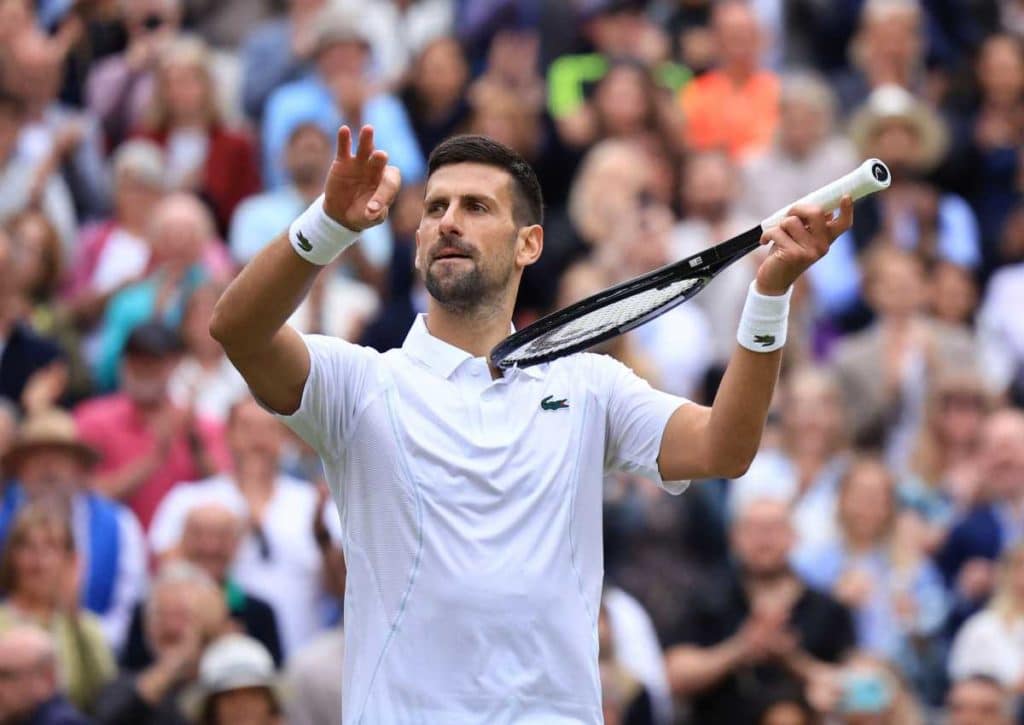 Schlägt Djokovic (im Bild) den favorisierten Alcaraz? (© Associated Press / Alamy Stock Photo) Alcaraz Djokovic Tipp