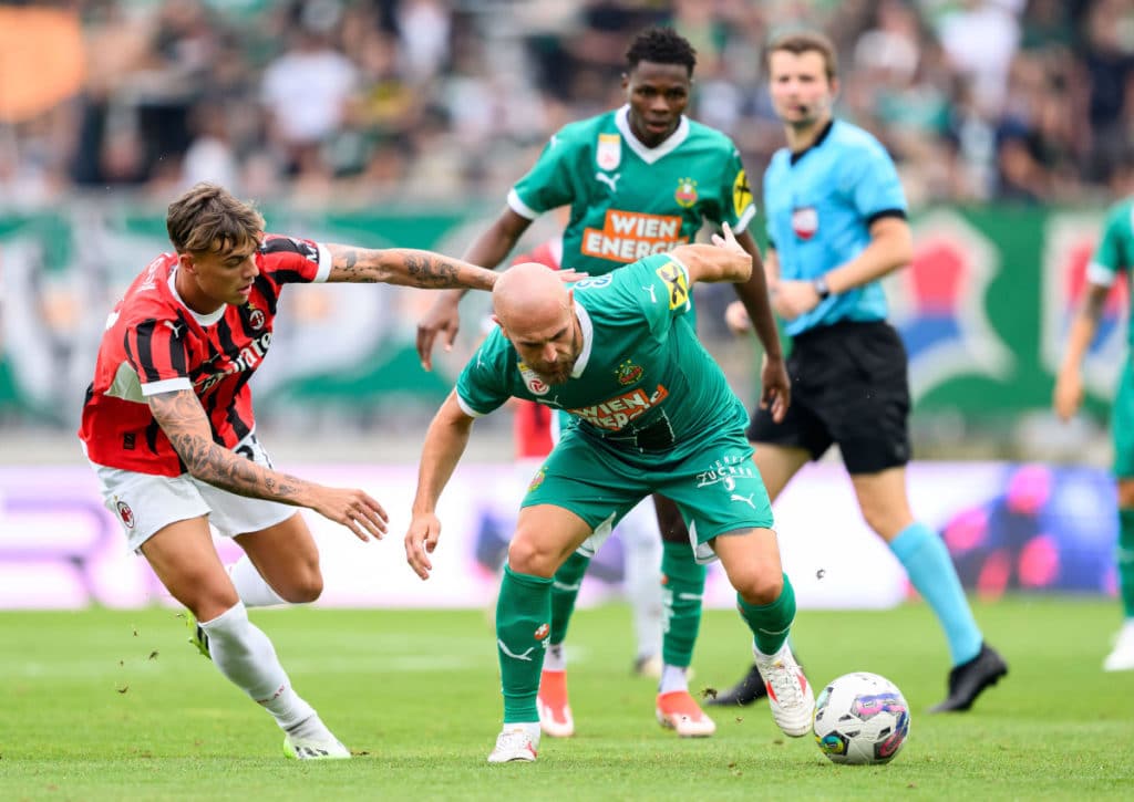 Bringen Lukas Grgic & Co. nach dem Milan-Remis eine ähnlich anspruchsvolle Leistung gegen Krakau? (© APA-PictureDesk/Alamy Live News) Wisla Krakau Rapid Wien Tipp
