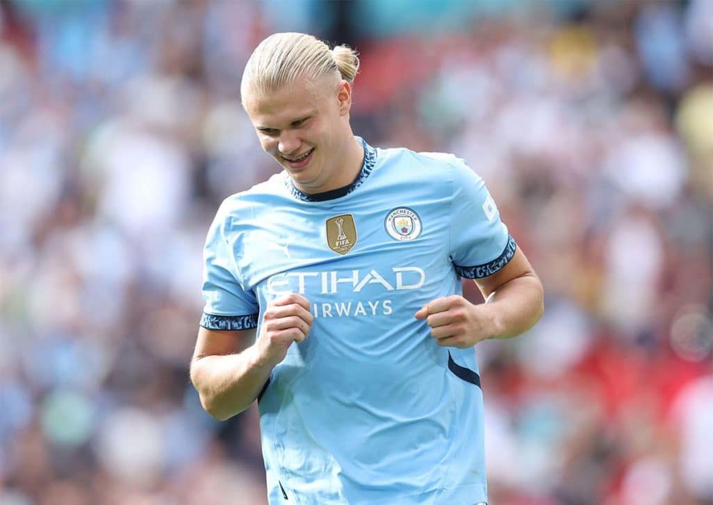 Holt Manchester City (im Bild: Erling Haaland) bereits in Hälfte eins gegen Ipswich den Sieg? (© Sportimage Ltd / Alamy Stock Photo) Manchester City Ipswich Tipp