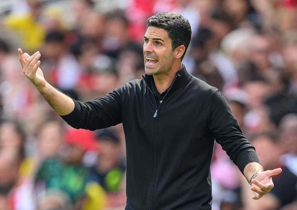 Endet Arsenals Siegesserie (im Bild: Mikel Arteta) am 3. Spieltag gegen Brighton? (© Mark Pain / Alamy Stock Photo) Arsenal Brighton Tipp