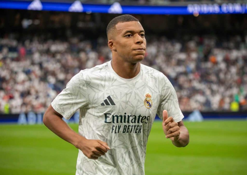 Verhindert Real Madrid (im Bild: Mbappe) gegen Las Palmas einen weiteren Rückschlag? (© SOPA Images Limited/Alamy Live News) Las Palmas Real Madrid Tipp