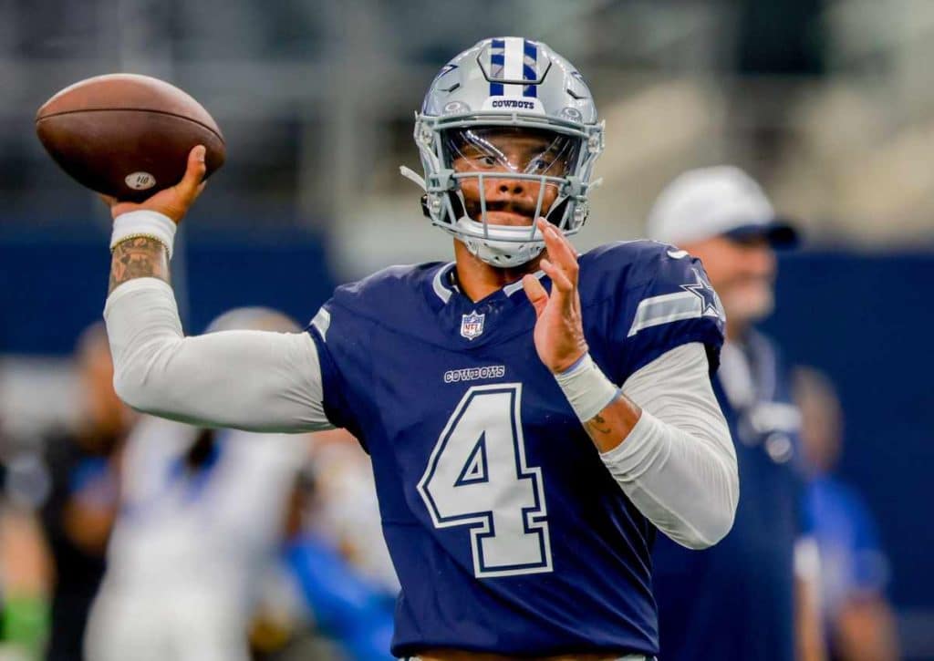 Sind die Browns stärker als die Cowboys (im Bild: Prescott) einzuschätzen? (© Associated Press / Alamy Stock Photo) Cleveland Browns Dallas Cowboys Tipp