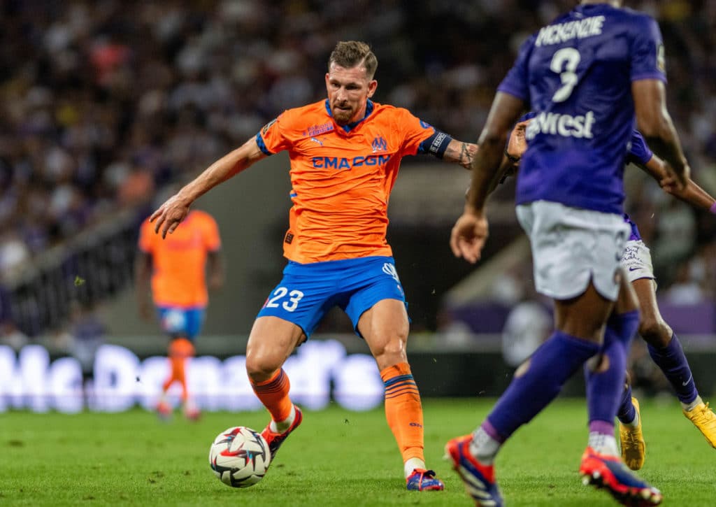 Gelingt den gebeutelten Lyoner gegen Olympique Marseille (im Bild: Pierre Emile Hojbjerg) zuhause etwas Zählbares mitzunehmen? (© DPPI Media/Alamy Live News) Ligue 1 5. Spieltag Vorschau