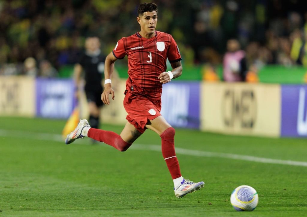 Gereicht Ecuador (im Bild: Piero Hincapié) das Heimrecht im Qualifikationsspiel gegen Peru einmal mehr zum großen Vorteil? (© Vilmar Bannach / Alamy Stock Photo) Ecuador Peru Tipp
