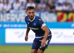 Ist Karlsruhe (im Bild: Schleusener) gegen Hertha im Vorteil? (© Eibner-Pressefoto / Alamy Stock Photo) Karlsruhe Hertha Tipp