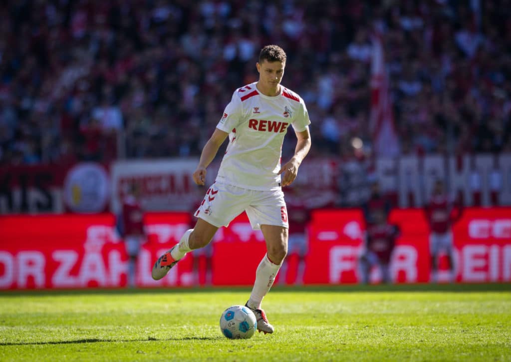 Bleibt Strubers Hintermannschaft (im Bild: Eric Martel) auch gegen Preußen Münster stabil? (© Moritz Müller / Alamy Stock Photo) Preußen Münster Köln Tipp