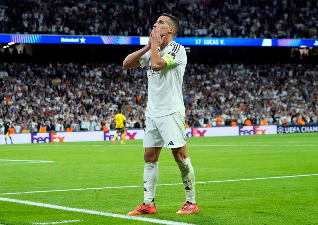 Lässt Real Madrid (im Bild: Lucas Vazques) auch gegen den AC Milan die Muskeln spielen? (© Sipa US / Alamy Stock Photo) Real Madrid AC Milan Tipp