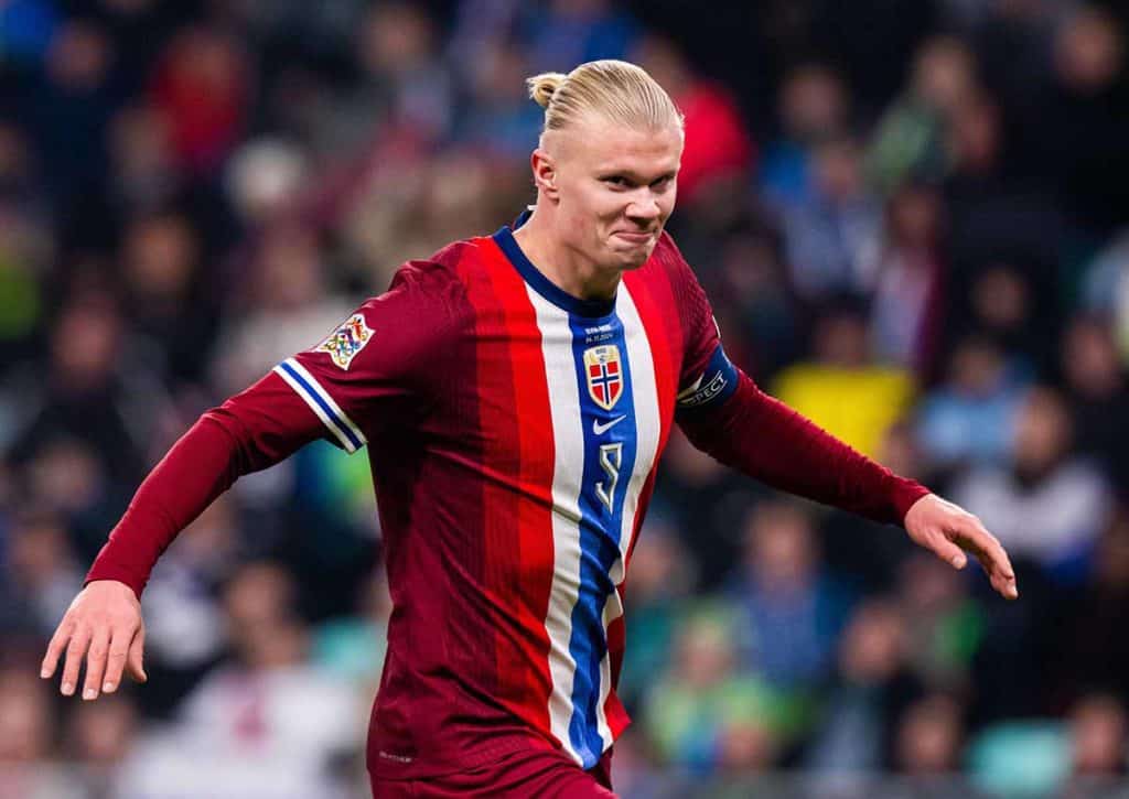 Kann Kasachstan gegen Norwegen (im Bild: Haaland) nichts ausrichten? (© Sipa US / Alamy Stock Photo) Norwegen Kasachstan Tipp