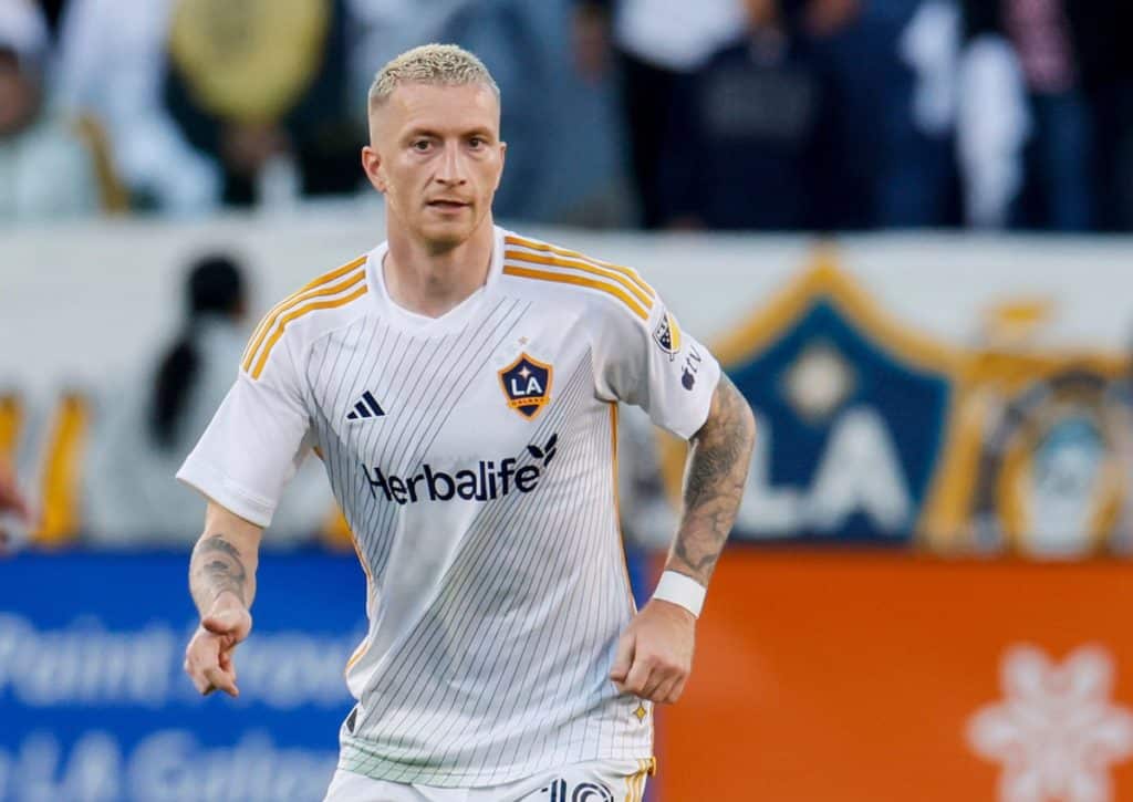 Holt Marco Reus (Bild) im Herbst seiner Karriere mit LA Galaxy noch seinen ersten Meisterschaftstitel? (© Associated Press / Alamy Stock Photo) LA Galaxy New York Red Bulls Tipp