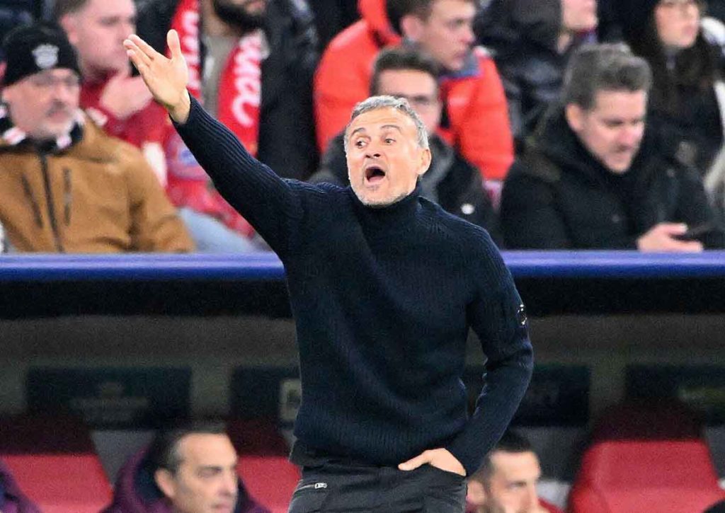 Wie treffsicher agiert PSG (im Bild: Trainer Enrique) in der Ligue 1 am 15. Spieltag? (© dpa picture alliance / Alamy Stock Photo) 15. Spieltag Ligue 1 Wett-Tipps