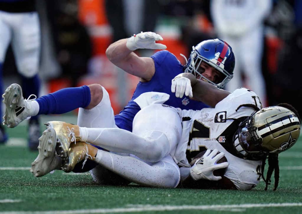 Können die Saints mit Alvin Kamara gegen die Commanders überraschen? (© Associated Press / Alamy Stock Photo) Können die Saints mit Alvin Kamara gegen die Commanders überraschen?