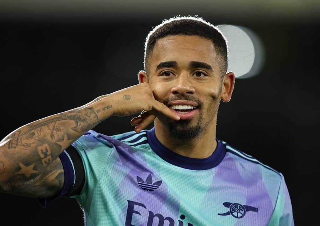 Jubelt Arsenal (im Bild: Gabriel Jesus) gegen Ipswich? (© Craig Mercer / Alamy Stock Photo) Arsenal Ipswich Tipp